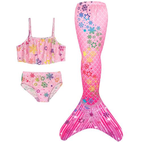 Polyester Girl Kids Three-piece Swimsuit PC