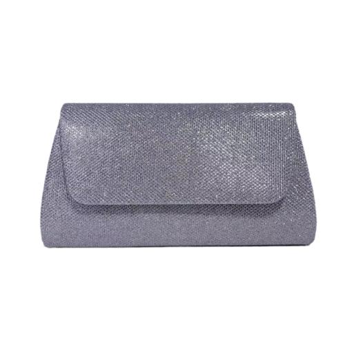 Kunststoff & PU Leder Clutch Bag, Silber,  Stück