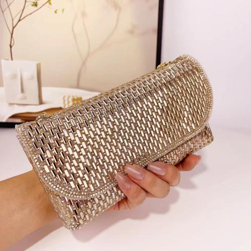 PU Leather Easy Matching Clutch Bag with rhinestone PC