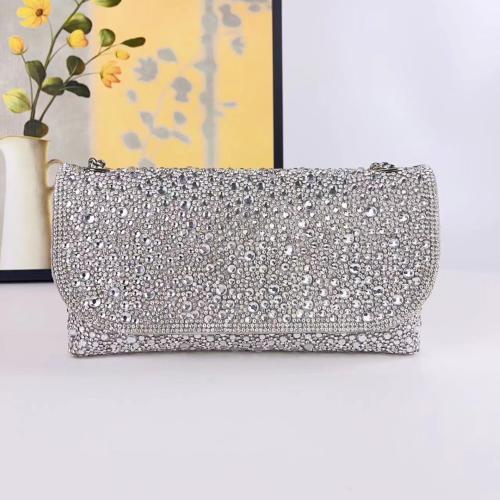 PU Leder Clutch Bag, Silber,  Stück