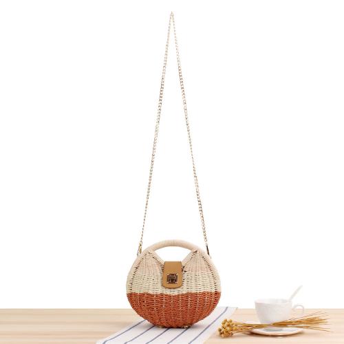 Papieren touw & Rotan Crossbody Tas stuk