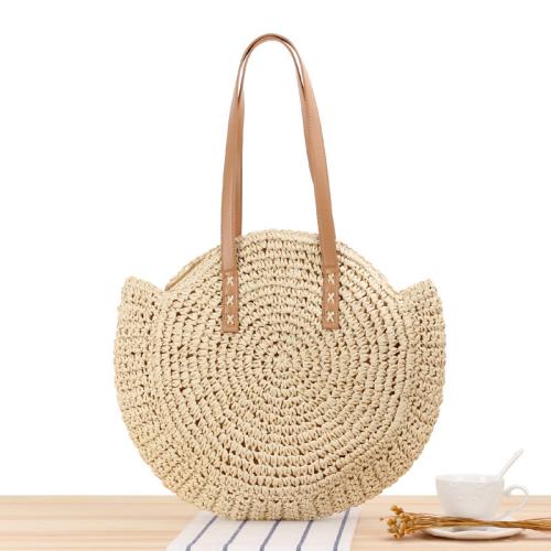 Paper Rope Easy Matching & Weave Woven Shoulder Bag large capacity PC