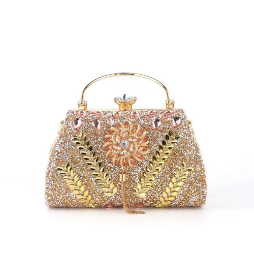 PU Leather & Polyester Easy Matching Clutch Bag with rhinestone PC