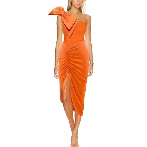 Polyester Maillot de bain d’une seule pièce Solide Orange pièce