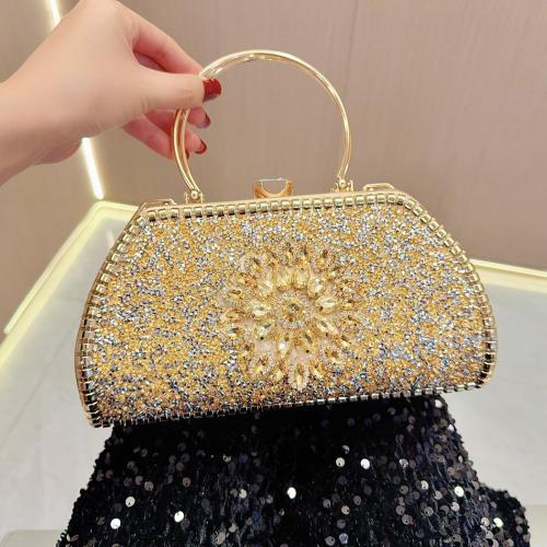 PU Leather & Polyester Easy Matching Clutch Bag with rhinestone PC