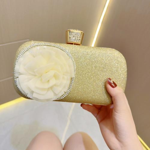 Polyester Easy Matching Clutch Bag with rhinestone floral PC