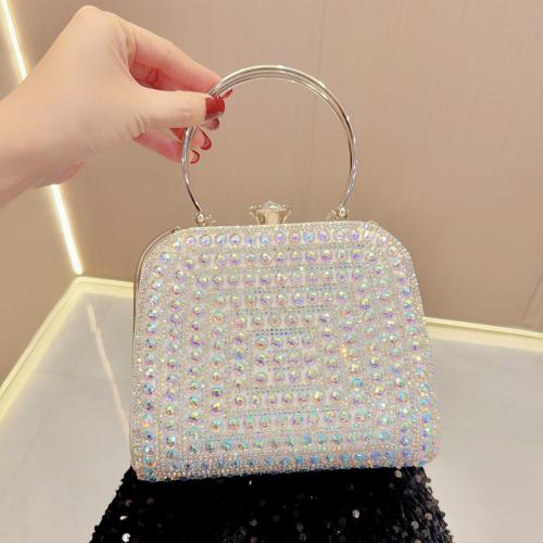 PU Leather & Polyester Easy Matching Clutch Bag with rhinestone PC