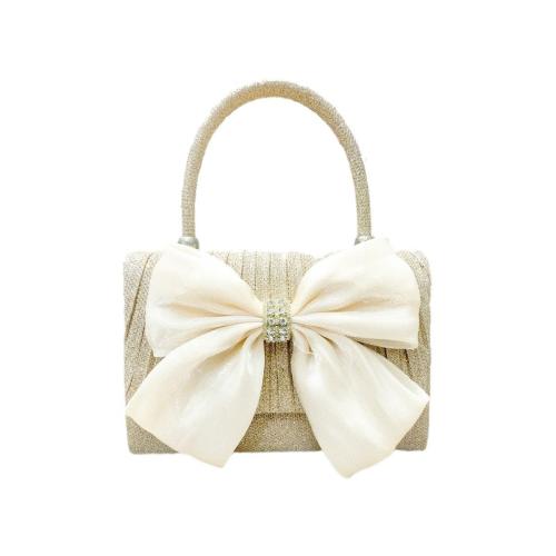 Polyester Clutch Bag, Bowknot-Muster, Gold,  Stück