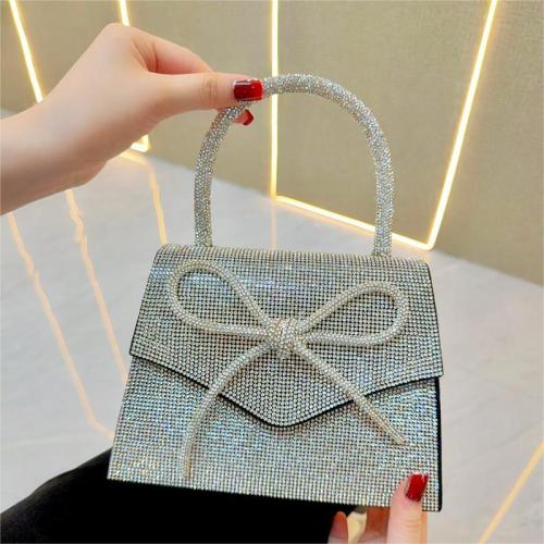 Polyester Easy Matching Clutch Bag with rhinestone bowknot pattern PC