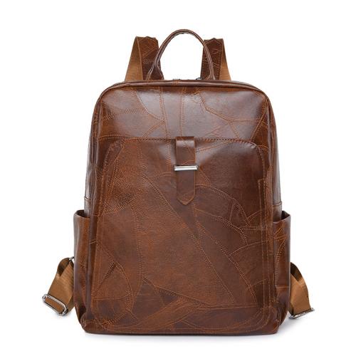 PU Leather Easy Matching Backpack large capacity PC