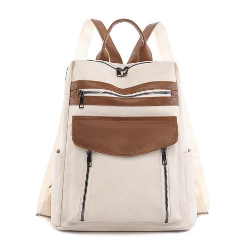 PU Leather Easy Matching Backpack large capacity PC