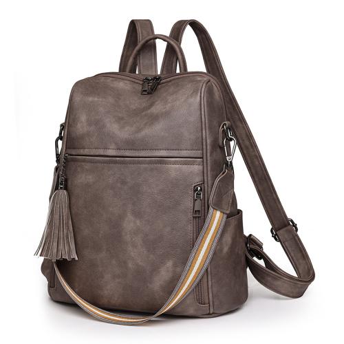 PU Leather Easy Matching Backpack large capacity PC