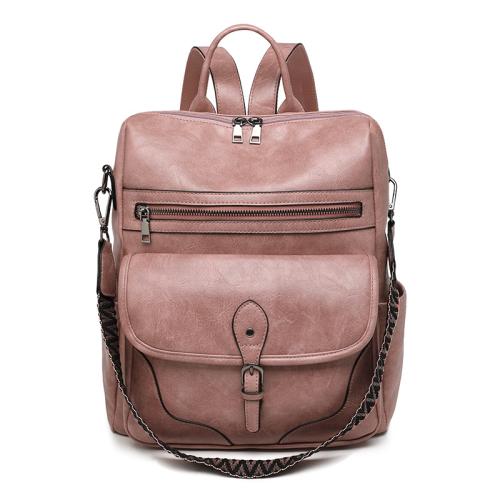 PU Leather Easy Matching Backpack large capacity PC