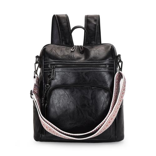 PU Leather Easy Matching Backpack large capacity PC