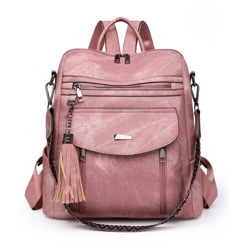 PU Leather Easy Matching Backpack large capacity PC