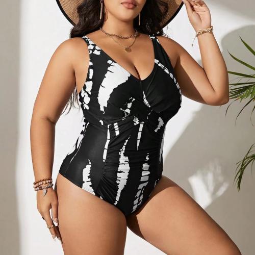 Spandex & Polyester Maillot de bain d’une seule pièce Imprimé blanc et noir pièce