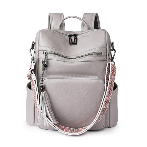 PU Leather Easy Matching Backpack large capacity PC