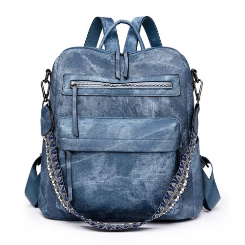 PU Leather Easy Matching Backpack large capacity PC