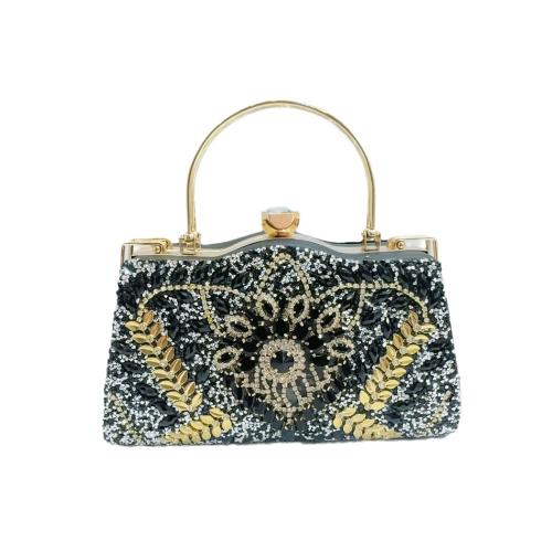 PU Leather & Polyester Easy Matching Clutch Bag with rhinestone PC