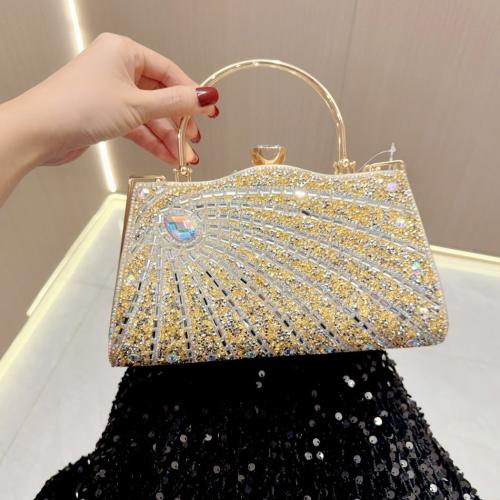 PU Leather & Polyester Easy Matching Clutch Bag with rhinestone PC