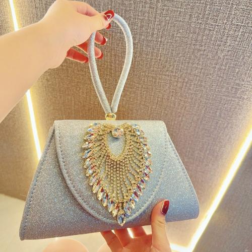 Polyester Easy Matching Clutch Bag with rhinestone PC