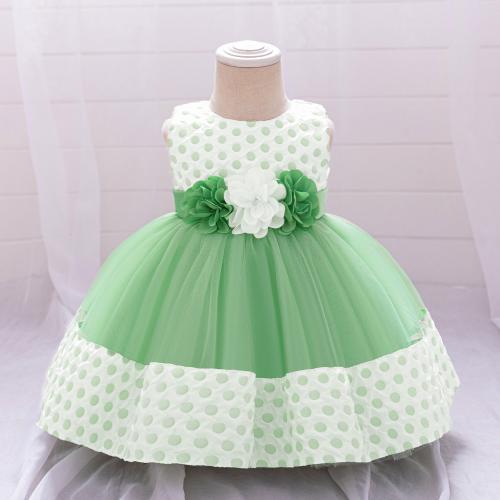 Gaze & Coton Robe d’une seule pièce de fille Solide Vert pièce