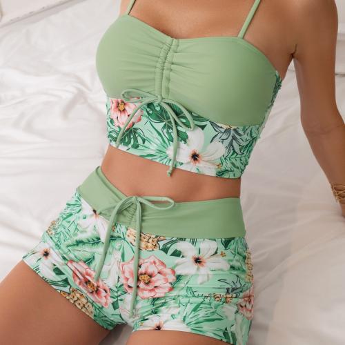 Polyester Tankinis Set Afgedrukt Bloemen meer kleuren naar keuze Instellen