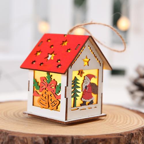 Wooden Christmas Tree Hanging Decoration lighting PC