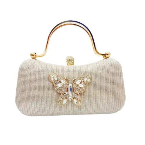 Polyester Easy Matching Clutch Bag with rhinestone butterfly pattern PC