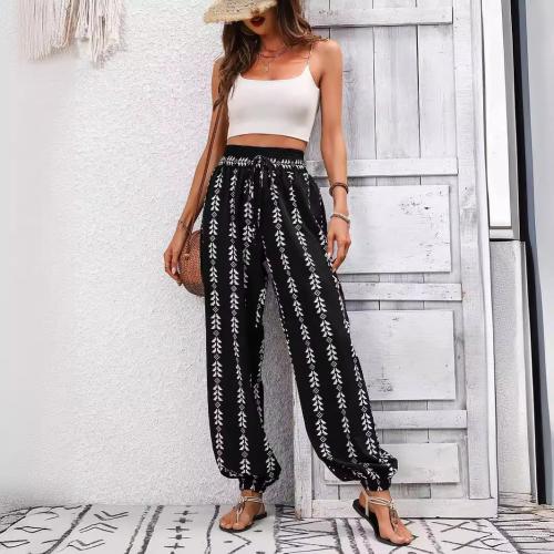 Polyester Lantern Pants Women Casual Pants printed PC