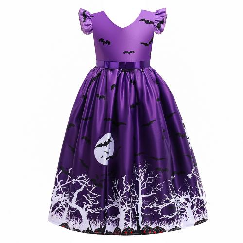 Polyester Robe d’une seule pièce de fille Violet pièce