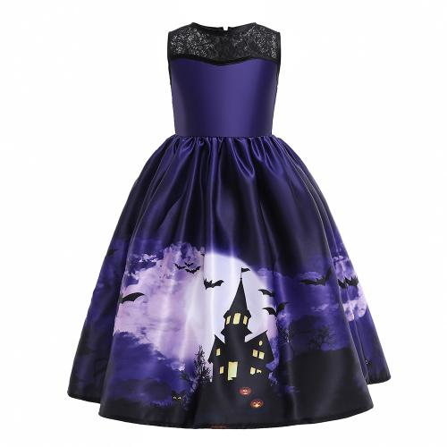 Polyester Robe d’une seule pièce de fille Violet pièce