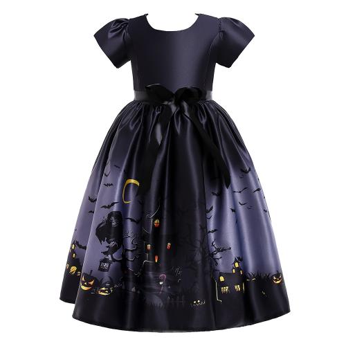 Polyester Girl One-piece Dress Halloween Design  PC