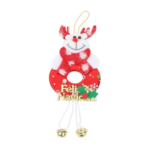 Peluche Décoration suspendue d’arbre de Noël rouge et blanc pièce