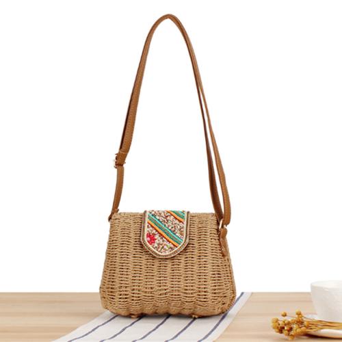 Paper Rope Easy Matching & Weave Crossbody Bag PC