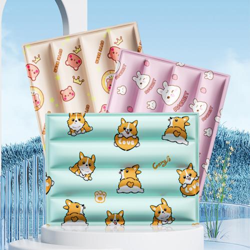 Gélatine & Taffetas en polyester & Pvc Tapis de glace pour animaux de compagnie Imprimé couleur et motif différents pour le choix pièce