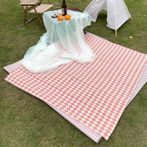 Flannelette Multifunction Picnic Mat plaid PC