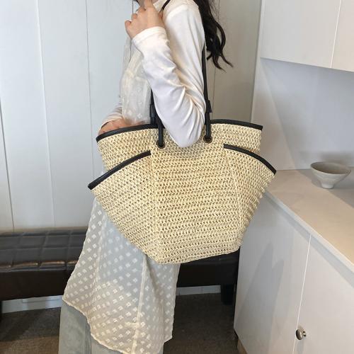 Straw Shoulder Bag large capacity Solid PC