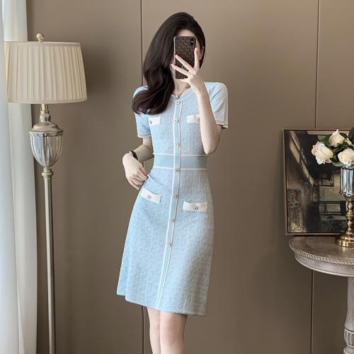 Polyester Slim One-piece Dress PC