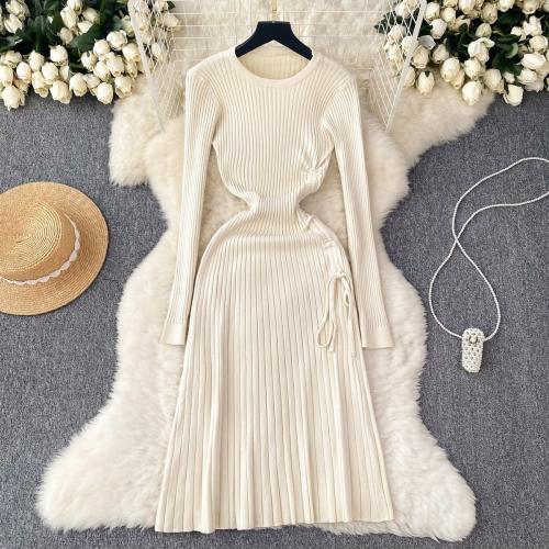 Polyester Waist-controlled One-piece Dress : PC