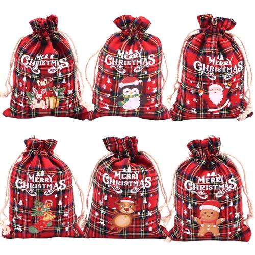 Cloth Drawstring Bag christmas design  PC