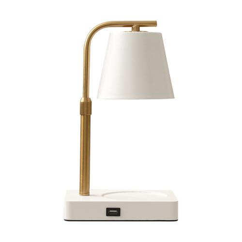 Bois massif & Fer Lampes de parfum Blanc pièce