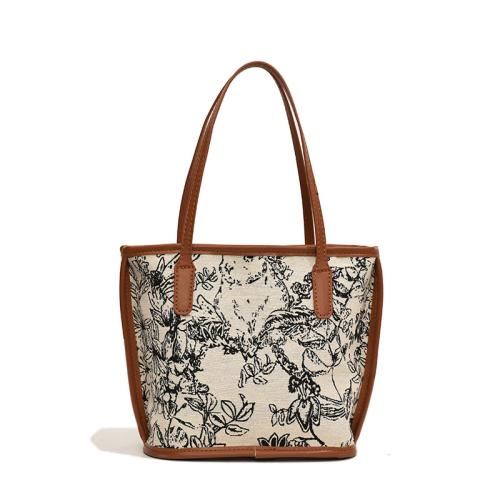 PU Leder & Polyester Handtasche, Floral, mehr Farben zur Auswahl,  Stück