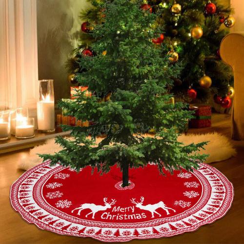 Caddice Caddice & Polyester Kerstboom rok Gebreide Rode stuk