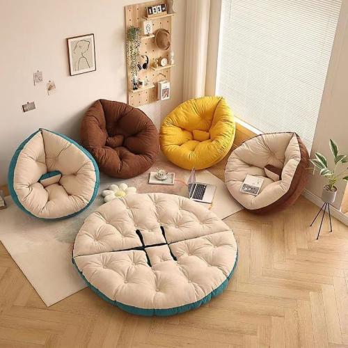 Cotton Linen adjustable & foldable Beanbag Sofa Polyester Solid PC