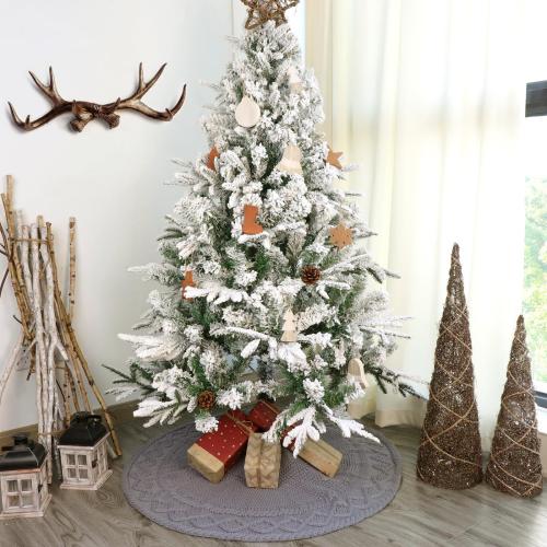 Cloth Christmas Tree Skirt for home decoration & Cute & christmas design gray PC