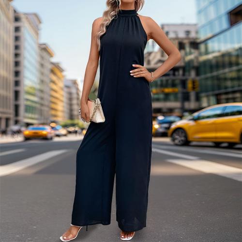 Polyester Long Jumpsuit, Solide, mehr Farben zur Auswahl,  Stück