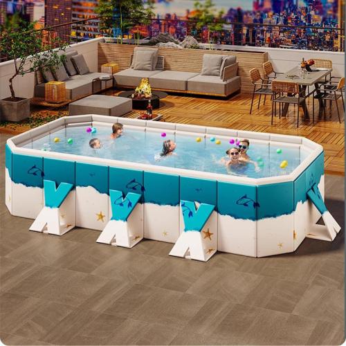 Pvc Piscine gonflable Imprimé bleu et blanc pièce