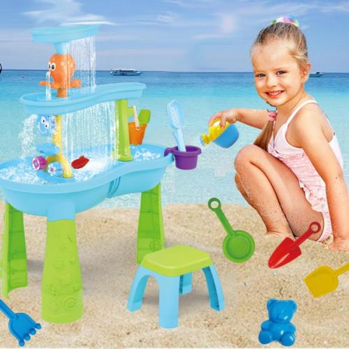 Kunststoff Strand Spielzeug Set, Blau,  Box