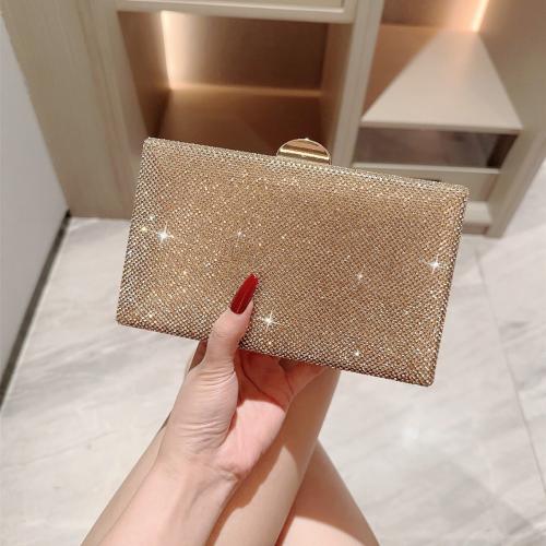 Strass & Polyester Clutch Bag, Champagner,  Stück